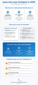 Schiphol taxi vaste prijs: zorgeloos reizen in 2026 zonder verrassingen